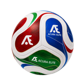 acura football with red green and blue design