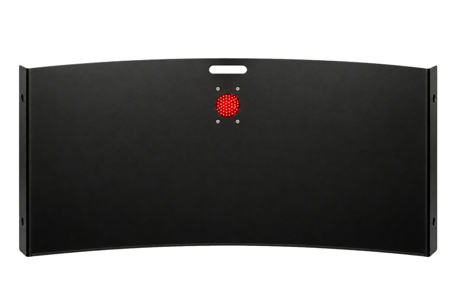 graphic of black acura elite icon panel with red led light