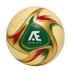 Acura Elite branded football with gold, green, and red pattern