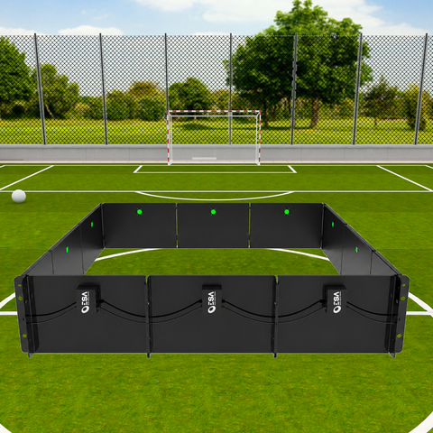 Product image of the ICON CUBE 12-panel equipment being used on a football pitch