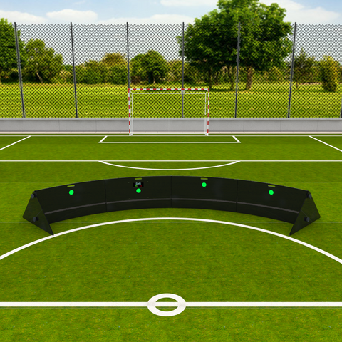 Product image of the ICON Q equipment being used on a football pitch