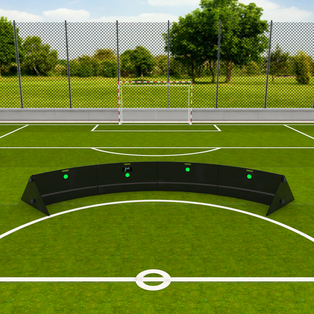 Product image of the ICON Q equipment being used on a football pitch
