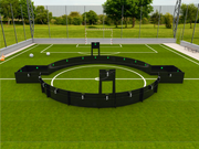 Product image of the ICON V2 equipment being used on a football pitch