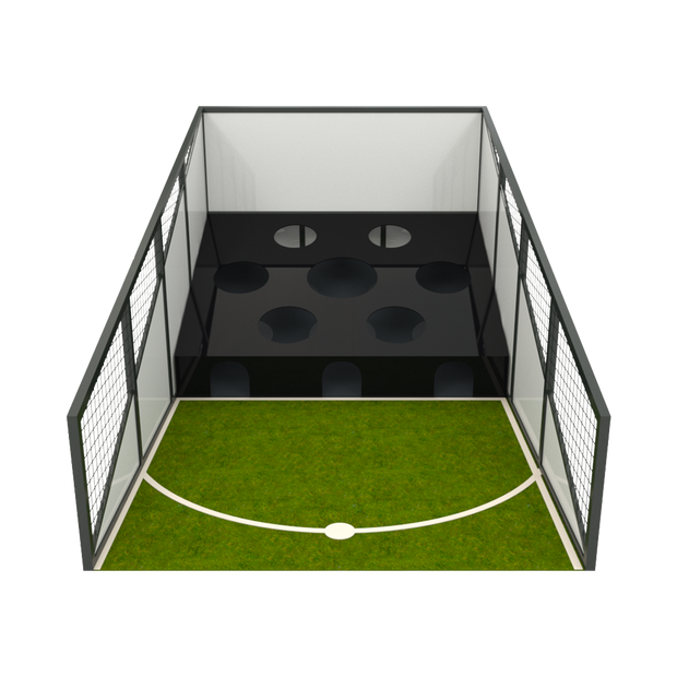 3d graphic of acura elite panenka with astro and fencing around equipment with transparent background
