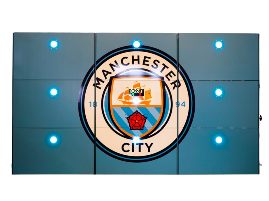 manchester city acura precision wall 9-panel with transparent background
