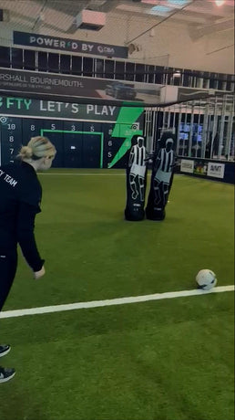 Thumbnail for video of girl shooting football at precision wall 28 panel