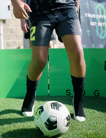 Video thumbnail of mans legs inside icon fast feet with football on AstroTurf