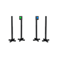 3d graphic of wireless circuit from acura elite four black posts and one has a green light while one has a blue light