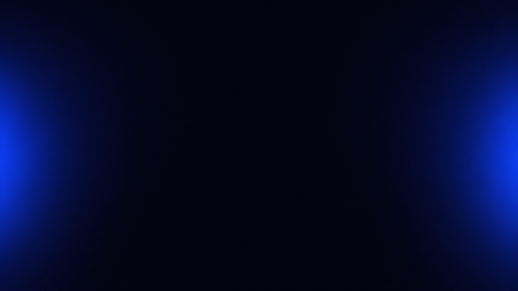 black background with blue glow on border
