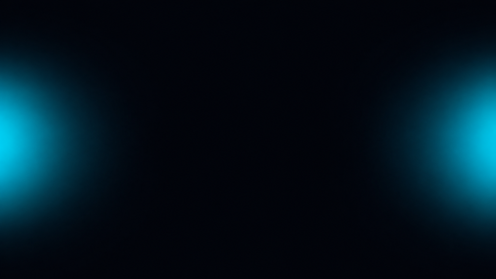black background with cyan glow on left and right side