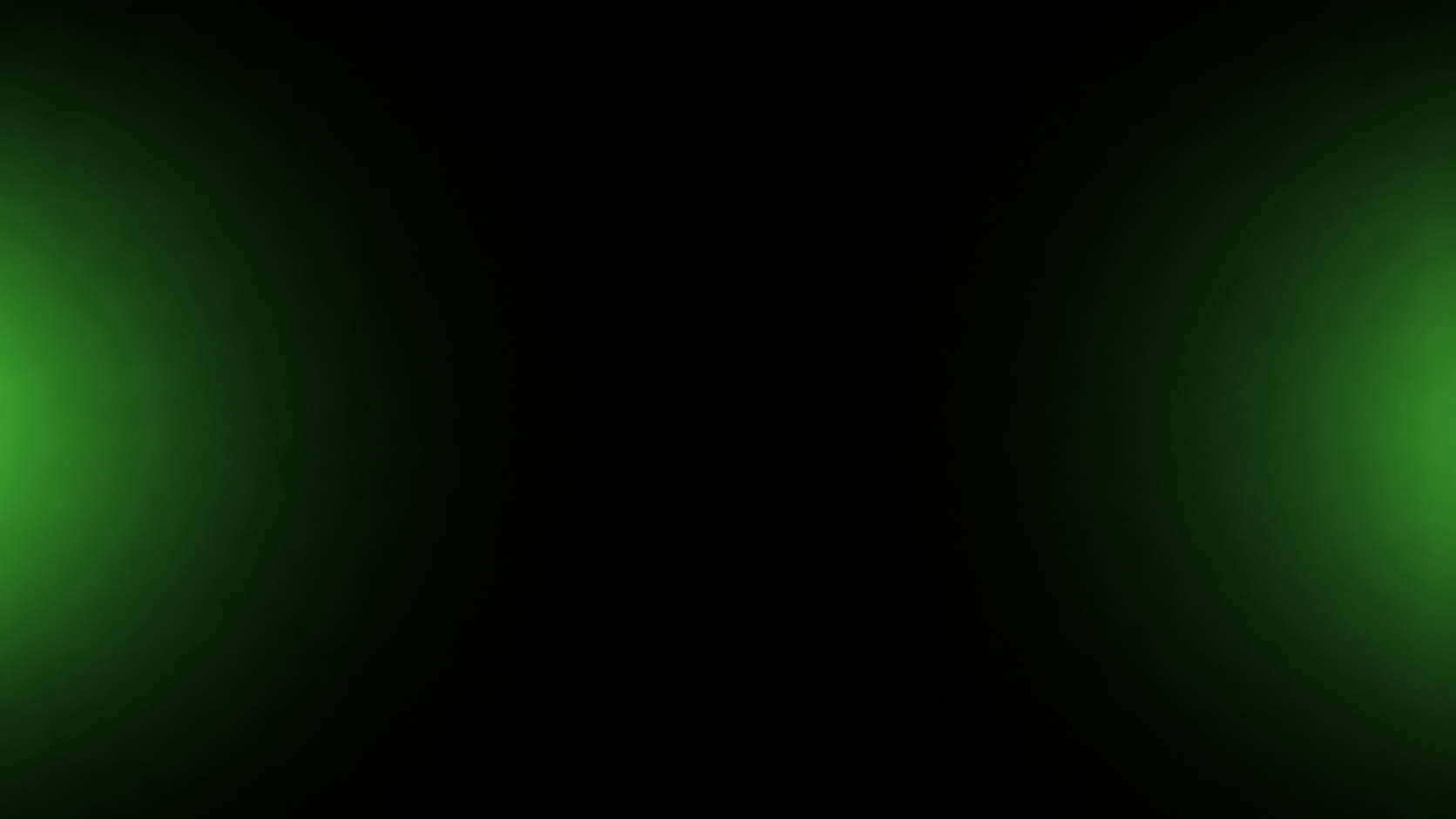 black background with green glow on border