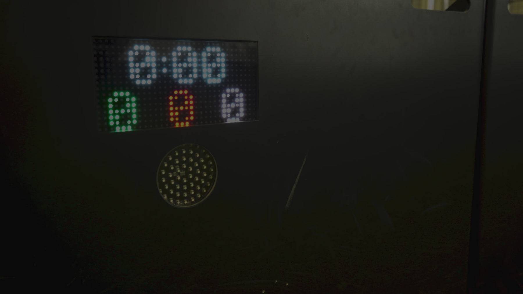video of man demonstrating how 3030 vision game mode works on acura elite esa products inside training facility with astro turf