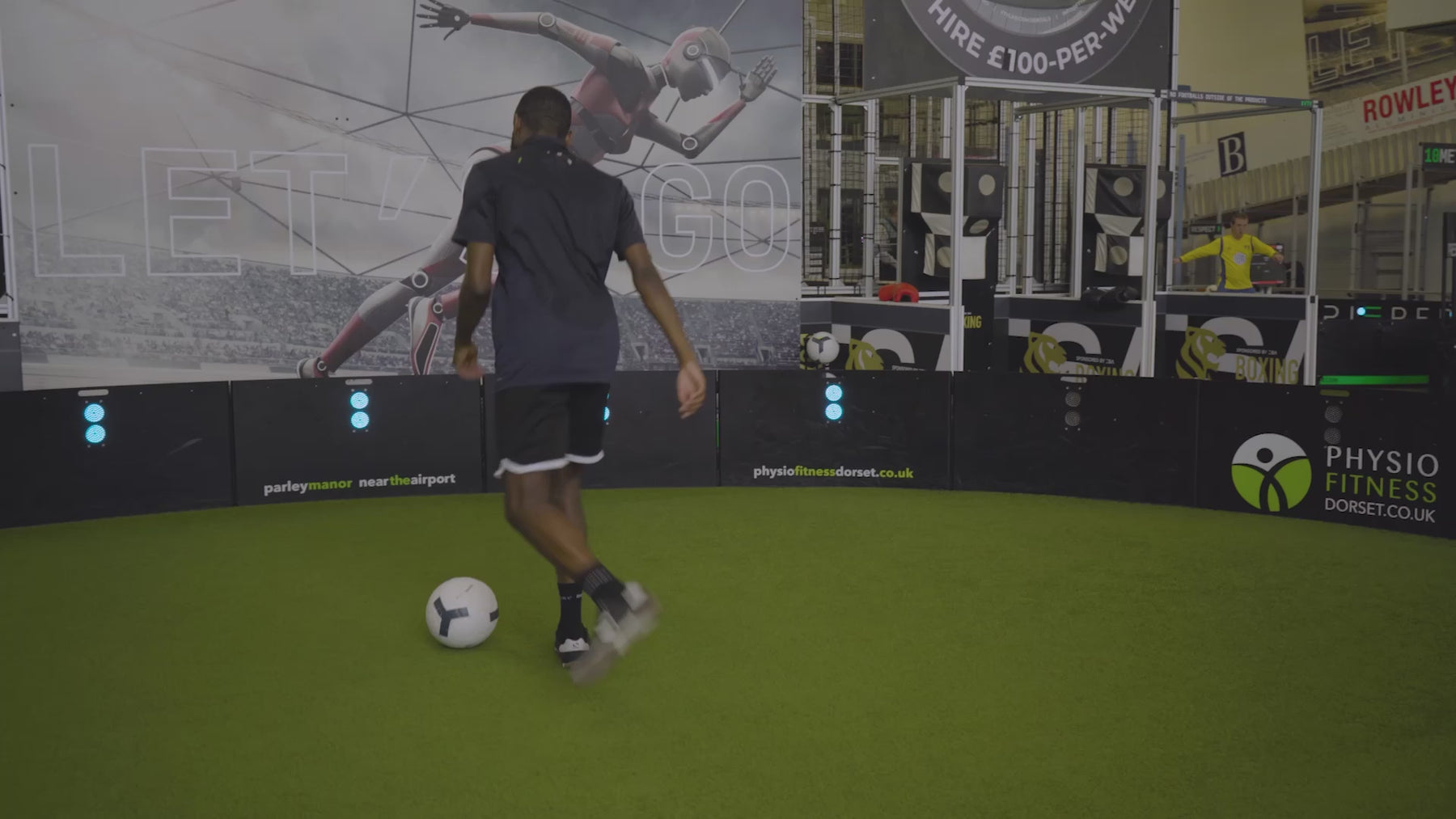 video of man demonstrating the king of the ring game mode for acura elite products on astro inside training facility