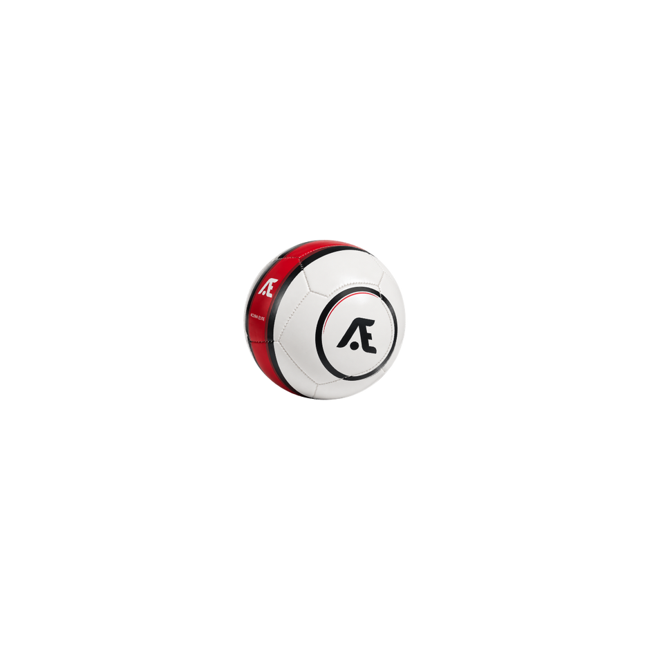 red ring white acura elite branded football with transparent background tilted to the side